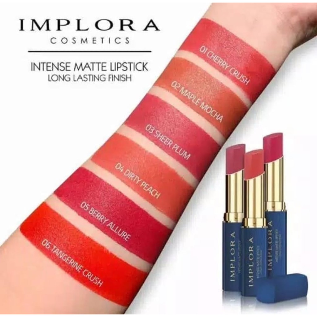 Implora Intense Matte Lipstick Long Lasting Finish Lipstik Mate