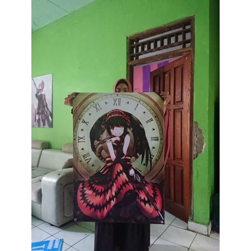 Poster anime date a live tokisaki kurumi, panjang 1 meter