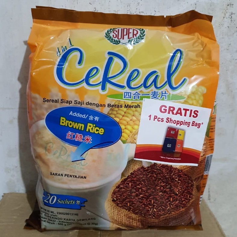 

SEREAL INSTANT BERAS MERAH SUPER BROWN RICE 4IN1 SUPER CEREAL DENGAN BERAS MERAH SEREAL MALAYSIA