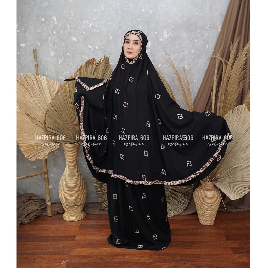 MUKENA DEWASA RAYON BORDIR FEISYA PREMIUM JUMBO