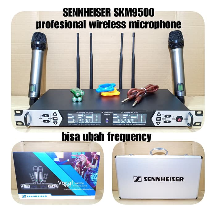 Mic wireless sennheiser skm 9500 multi frekuensi handle microphone wireles shennheiser skm9500