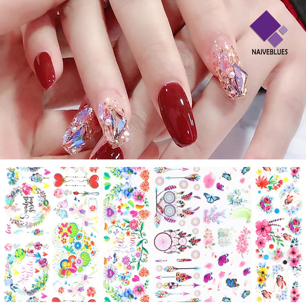 Naiveblue &gt; 10Pcs / Set Stiker Decal Motif Langit Berbintang Untuk Dekorasi Nail Art / Manicure DIY