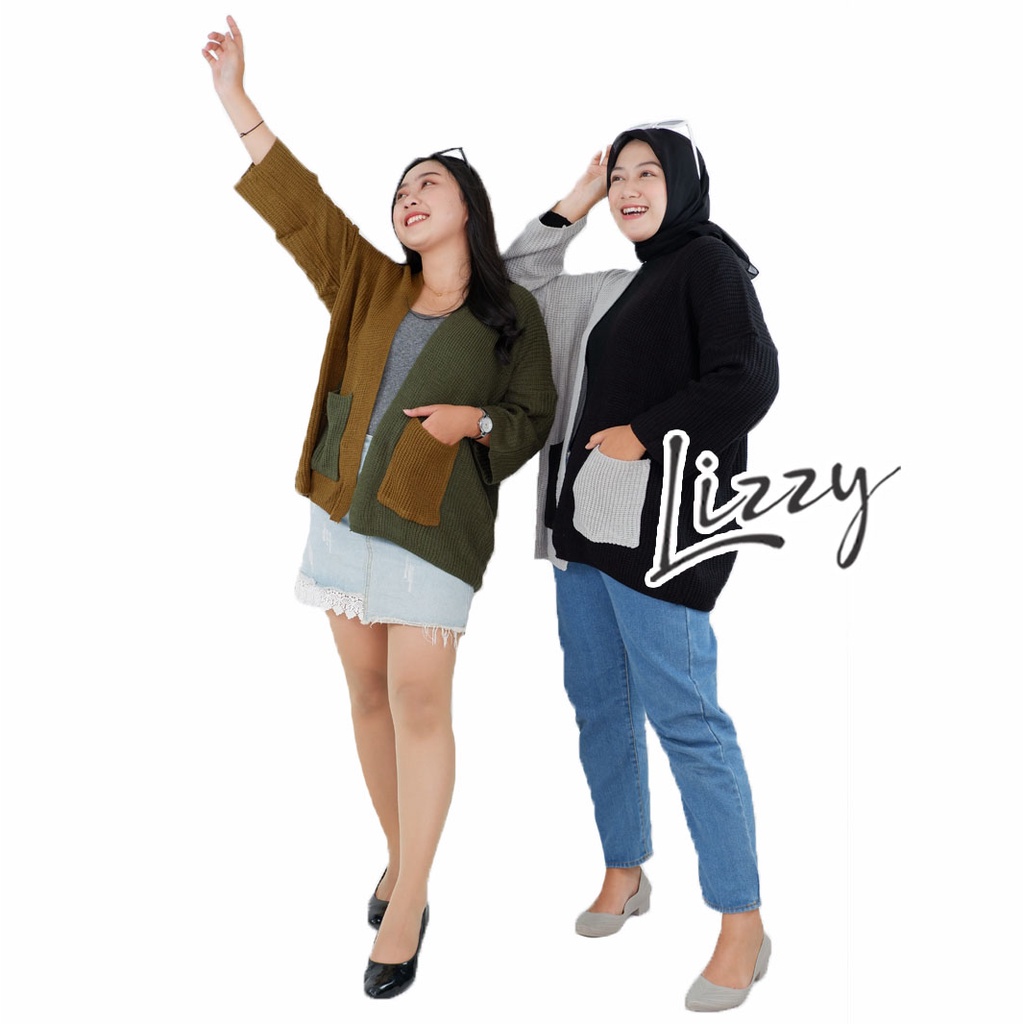 Lizzy - CHERYL CARDIGAN TWO TONE PREMIUM