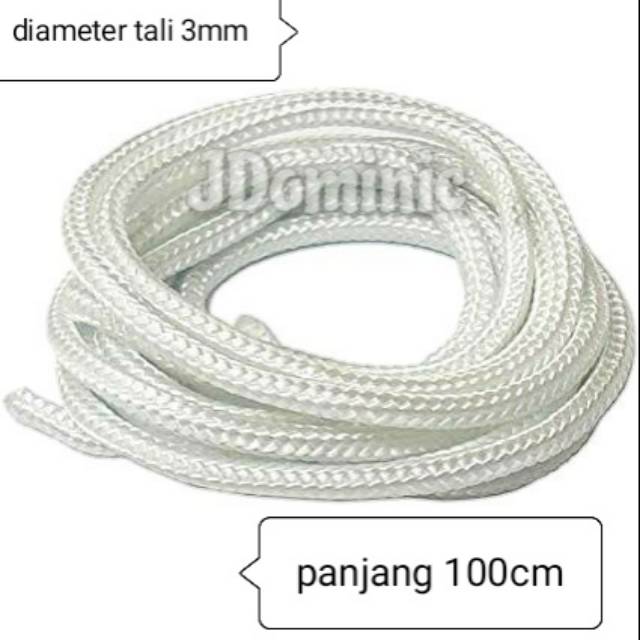 recoil starter rope 3mm - tali senar benang tarikan sela rikoil rekoil stater mesin chain saw sinso 