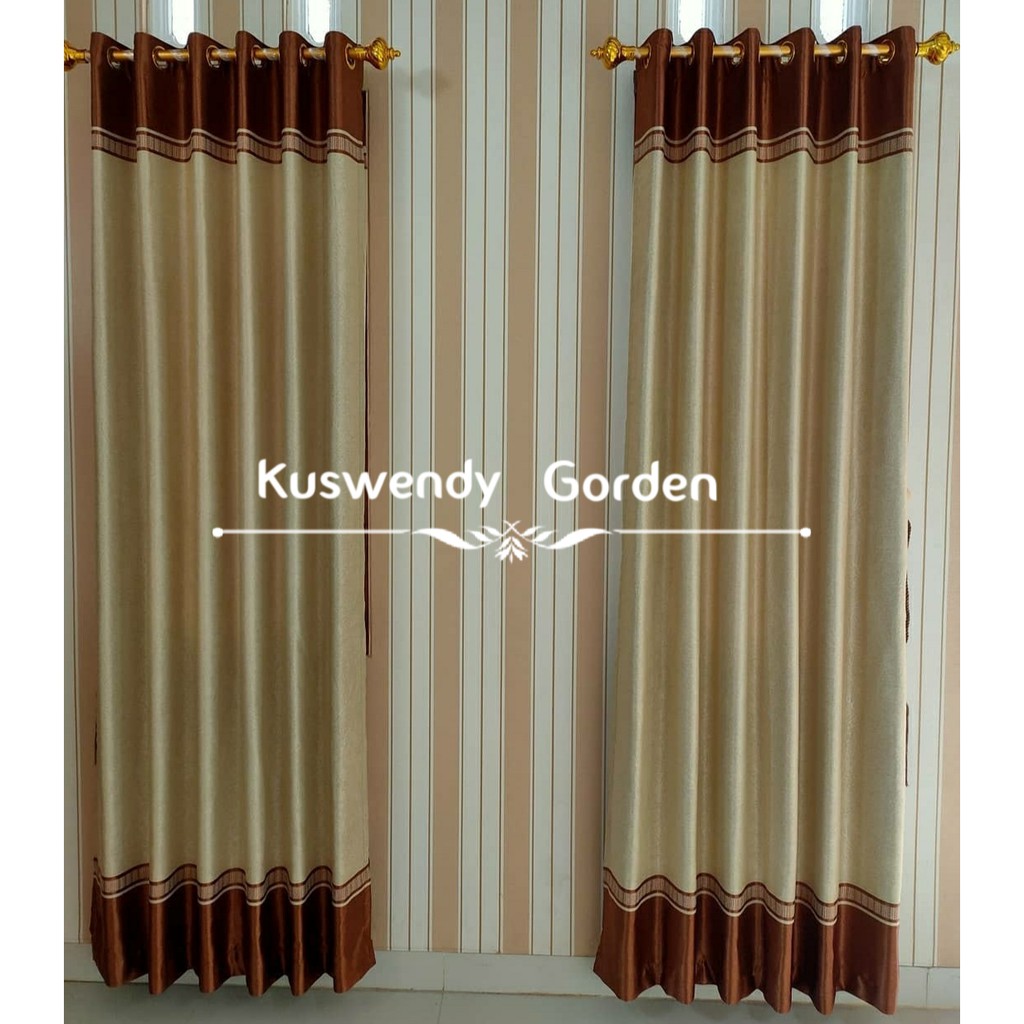 Gorden Blackout Flat 100 x 250 cm Tinggi 2.5 meter Hordeng Jendela Pintu Tirai Minimalis