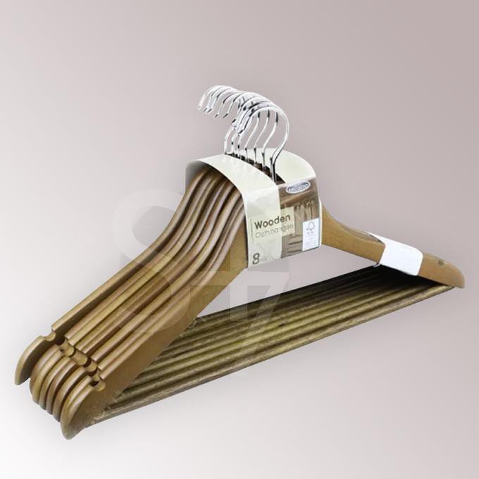 Cantik 1 Pcs Hanger Baju Informa ( Hanger Exclusive) Hanger Kayu / Hanger - Putih Bagus