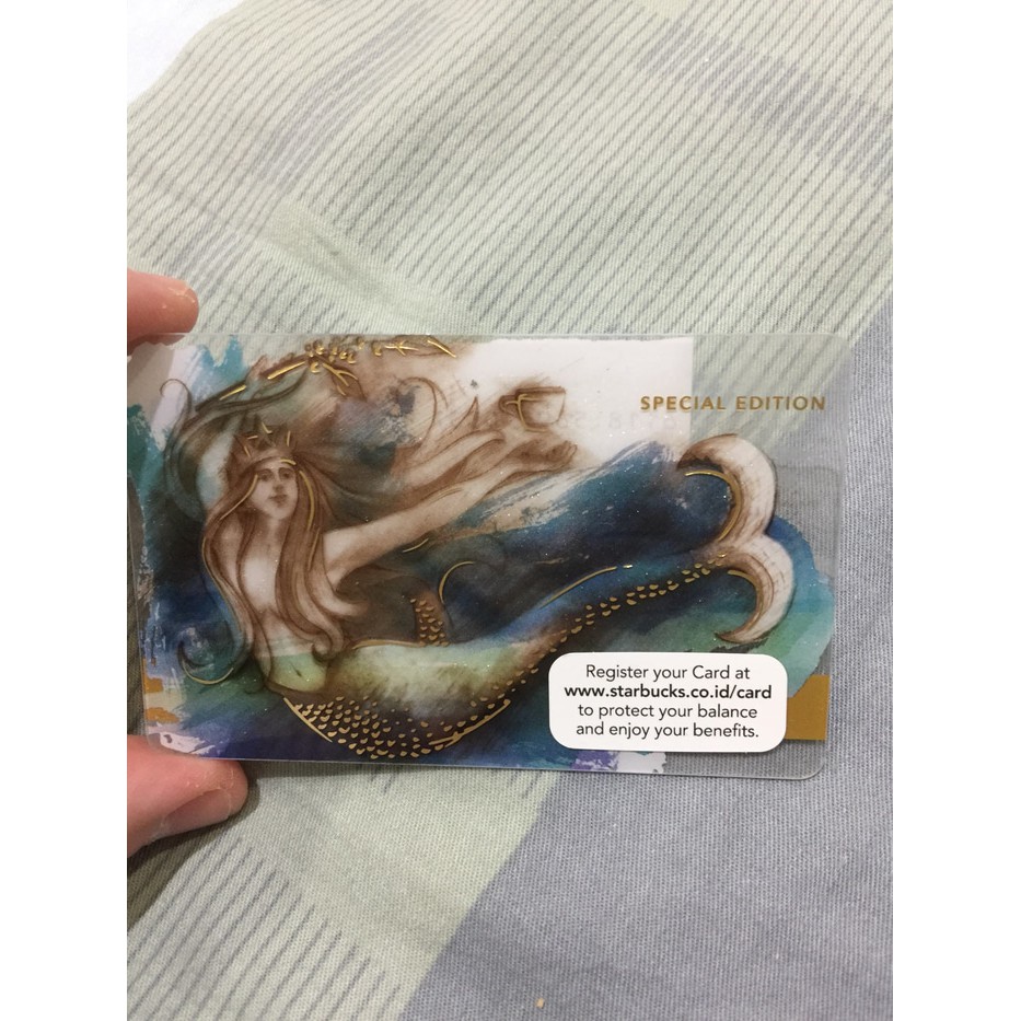 Kartu Animal Kaiser - Kartu Remi - Kartu Aikatsu Kartu Starbucks Card Siren Mermaid Special Edition