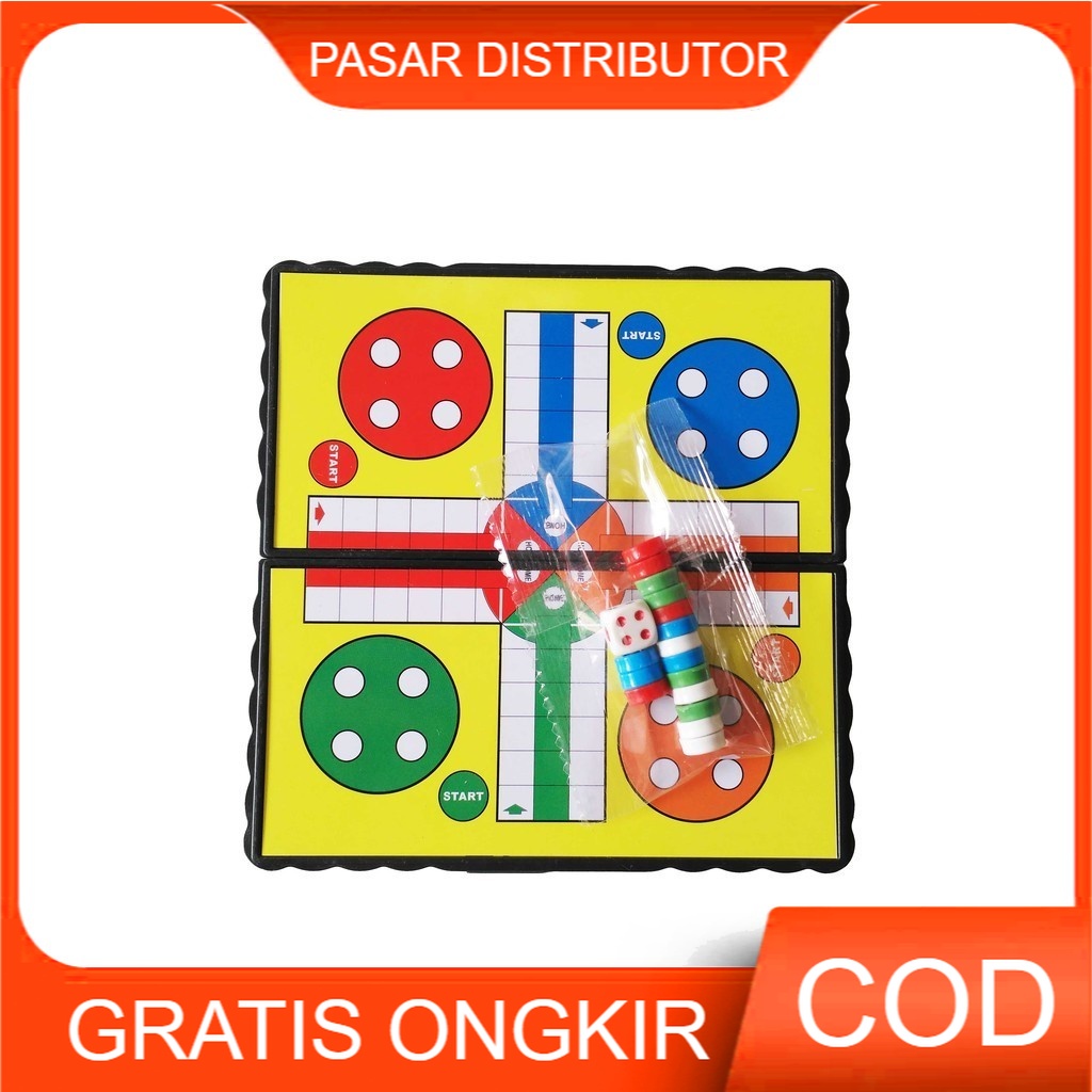 Mainan Magnetic Ludo Game Chess - Ludo Meja - Mainan Anak - Mainan Anak- A116