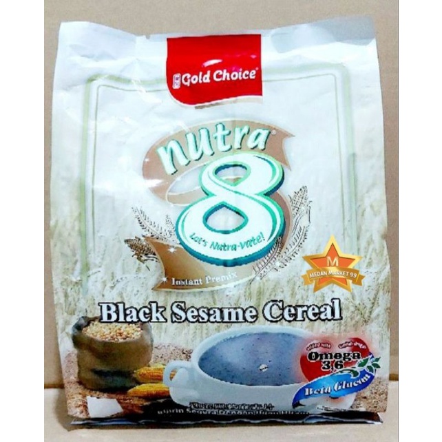 

GOLD CHOICE | NUTRA 8 | BLACK SESAME SEREAL | IMPORT MALAYSIA | CEREAL | GOLDCHOICE