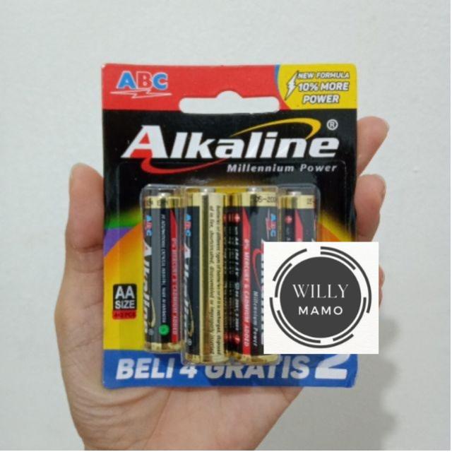 Baterai ABC Alkaline AA isi 6