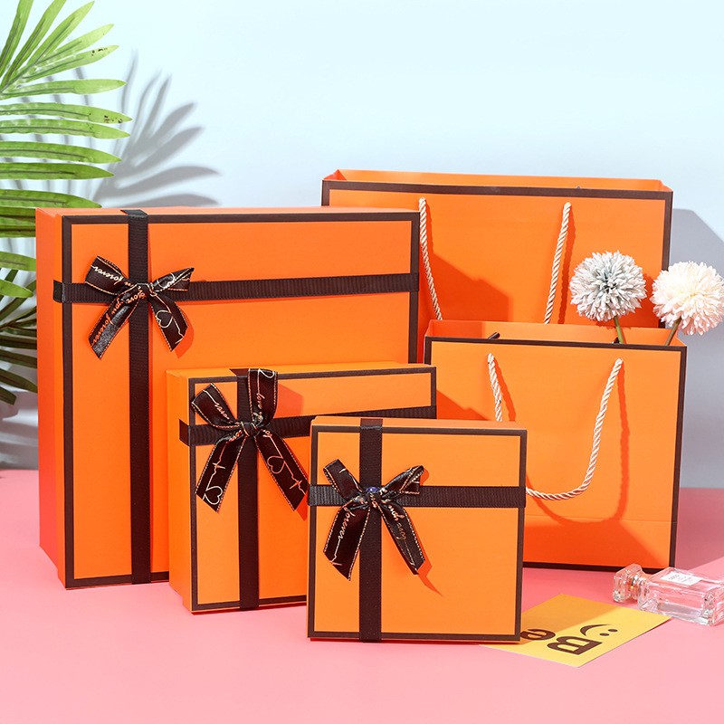 

Kotak Kemasan Kado Hadiah Klasik Oranye / Classic Orange Gift Box