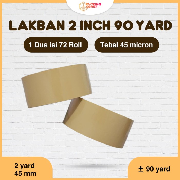 

perekat-pengikat- lakban solatip isolasi opp coklat 2 inch 45mm x 90 yard 45micron murah - 90yard -