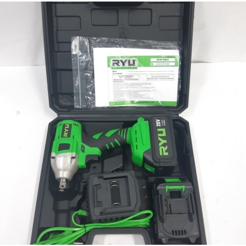 cordless impact wrench rcw20v / impact pembuka baut baterai rcw 20v ryu