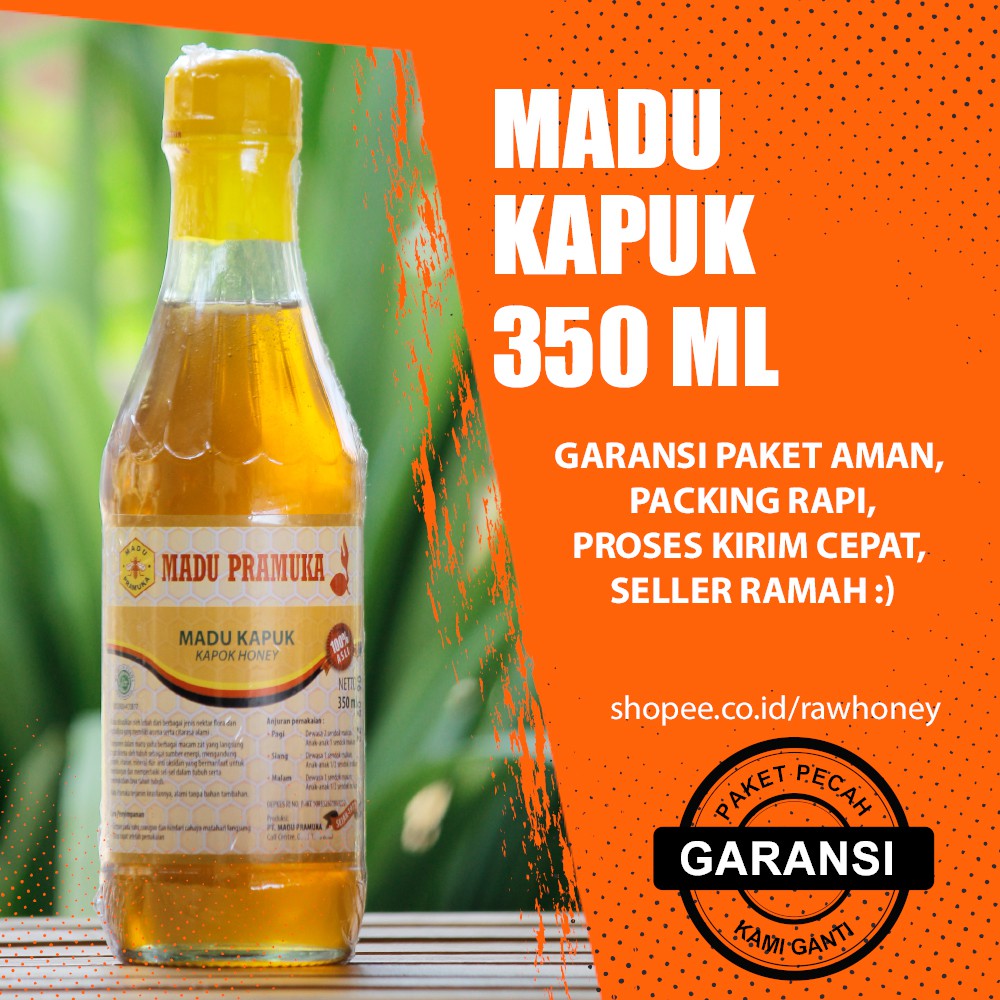 

madu randu Kapuk pramuka 350ml asli murni untuk batuk pilek Flu anak bayi tambah nafsu Makan Anak