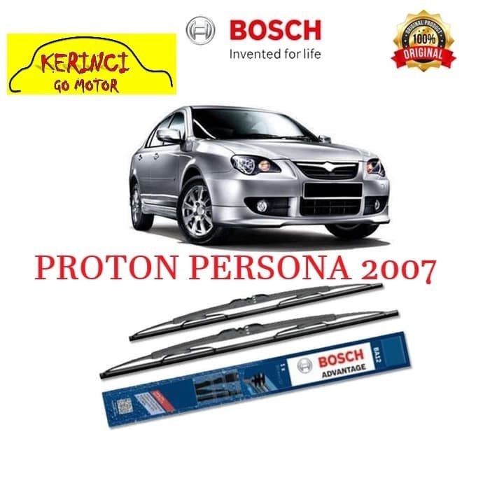 WIPER BOSCH PROTON PERSONA 2007 ADVANTAGE 21&quot; &amp; 19&quot; SEPASANG WIPER