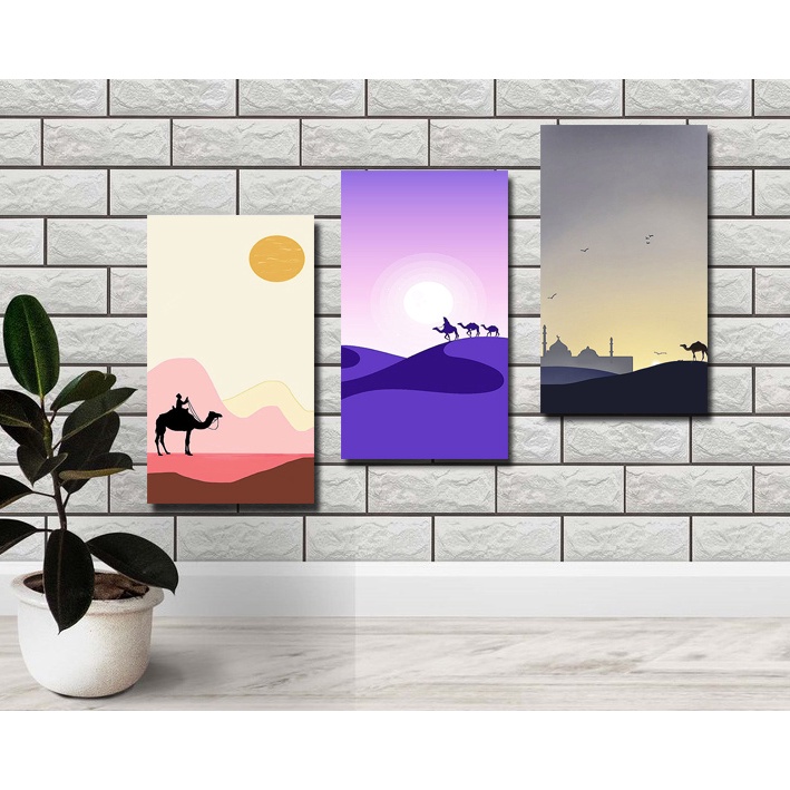 Hiasan Dinding Poster COFFEE LANDSCAPE kafe abstrak seni foto bagus laminasi mengkilap vintage dekorasi rumah cantik pigura murah