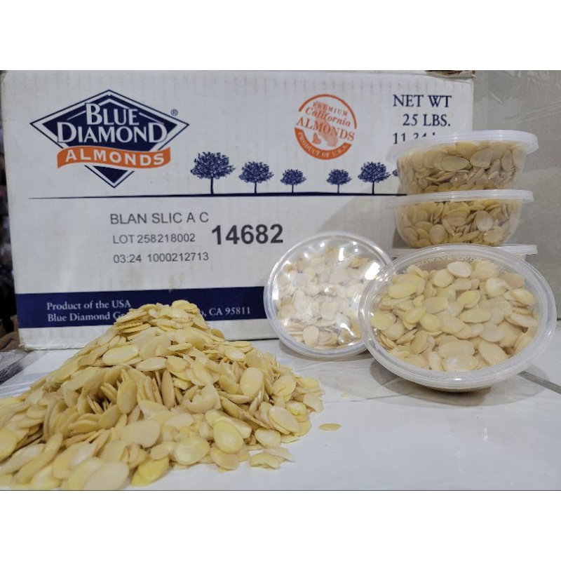 

Almond Slice blue diamond kemasan repack 100 g