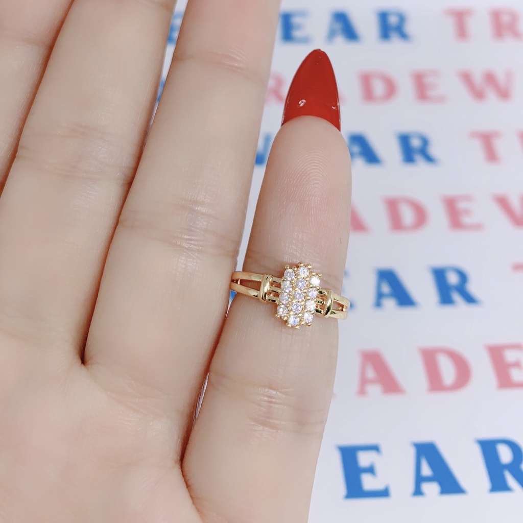 Xuping Cincin Anak Perempuan Motif Tiga Permata  - Xuping Gold 05