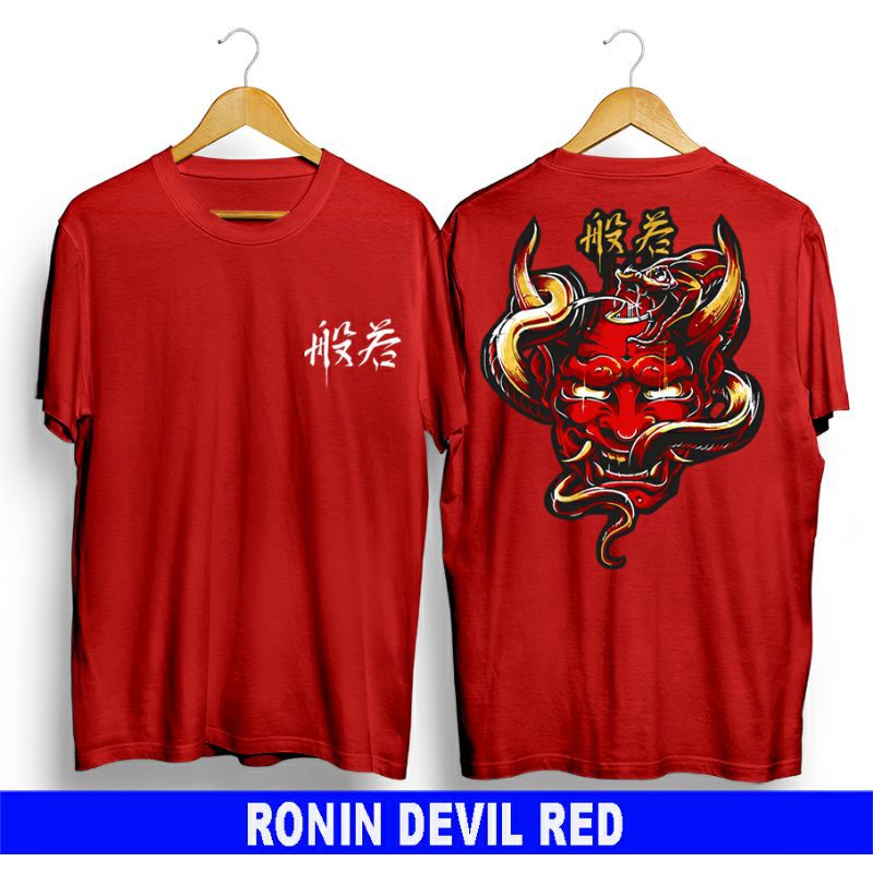 KAOS RONIN DEVIL RED/KAOS ANAK/KAOS OBLONG/KAOS DISTRO
