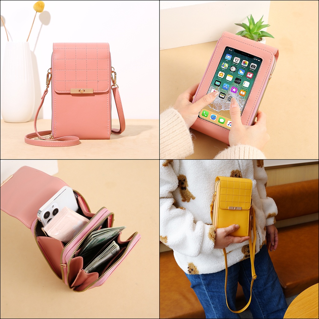 Khatinstore Dompet HP Layar Sentuh ORI FOREVER YOUNG Touch screen Tas Selempang Wanita Import Impor Tas Bahu Remaja Perempuan C309-3 416