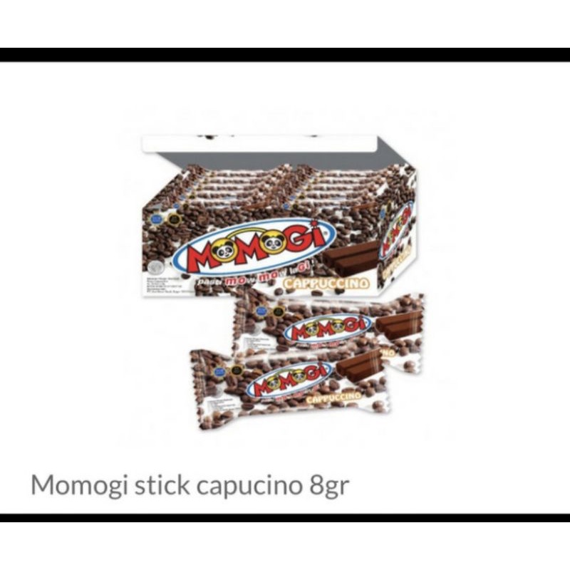 

momogi stick cappucino 8gr (isi 20pc)