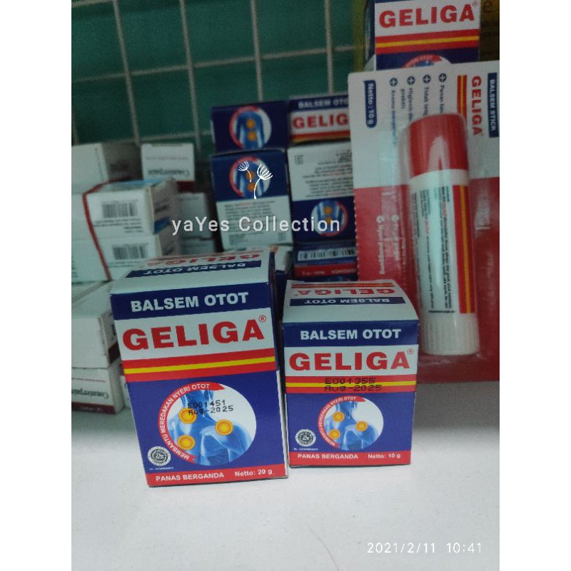 Balsem otot geliga 20 g 10 g obat gosok untuk nyeri pegal-pegal sendi keseleo memar punggung Balsam