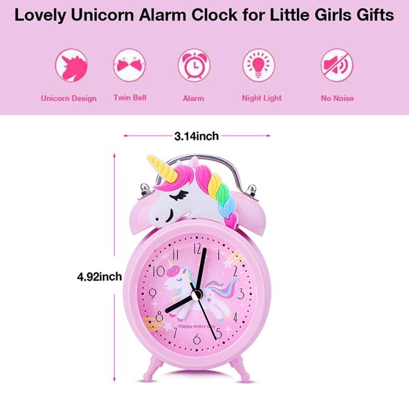 Jam Weker Alarm Model Classic Unicorn - DS0223 - Pink