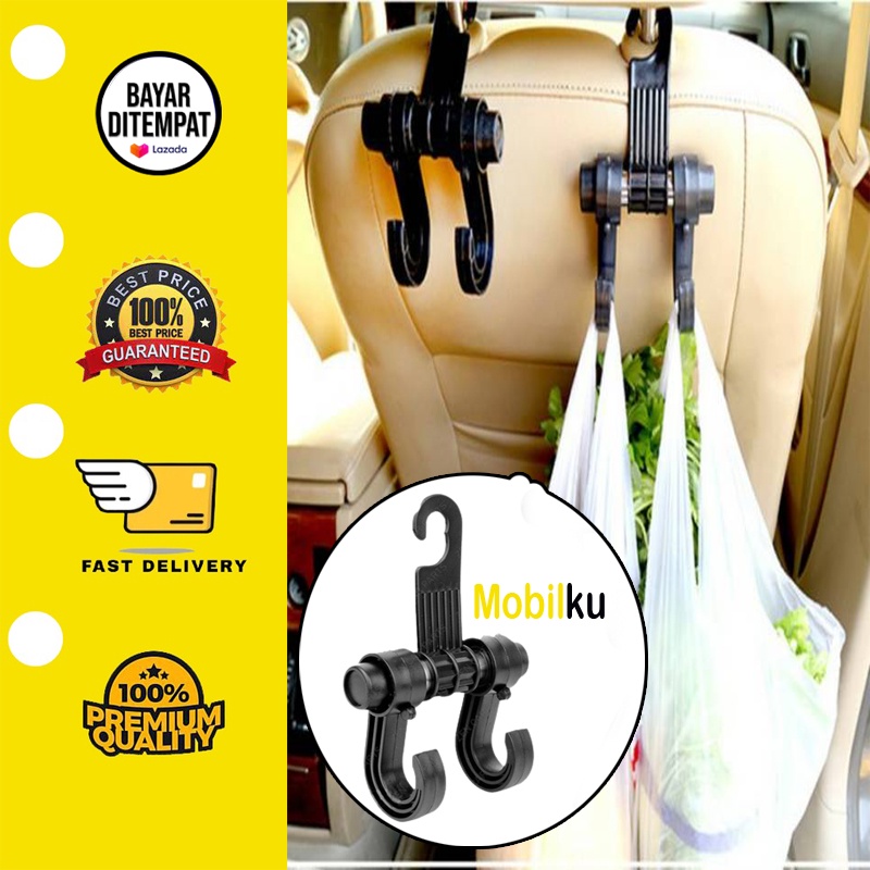 [BISA COD] Gantungan Barang Belanjaan di Mobil Cantolan Car Organizer Cantol Pegangan Holder Belakang headrest