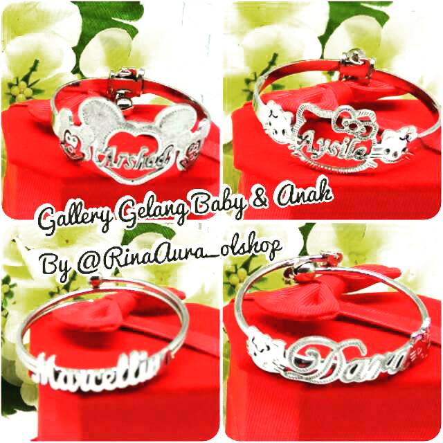 Gelang nama bayi unik bahan monel bisa custom Shopee Gelang nama bayi unik bahan monel bisa custom Shopee