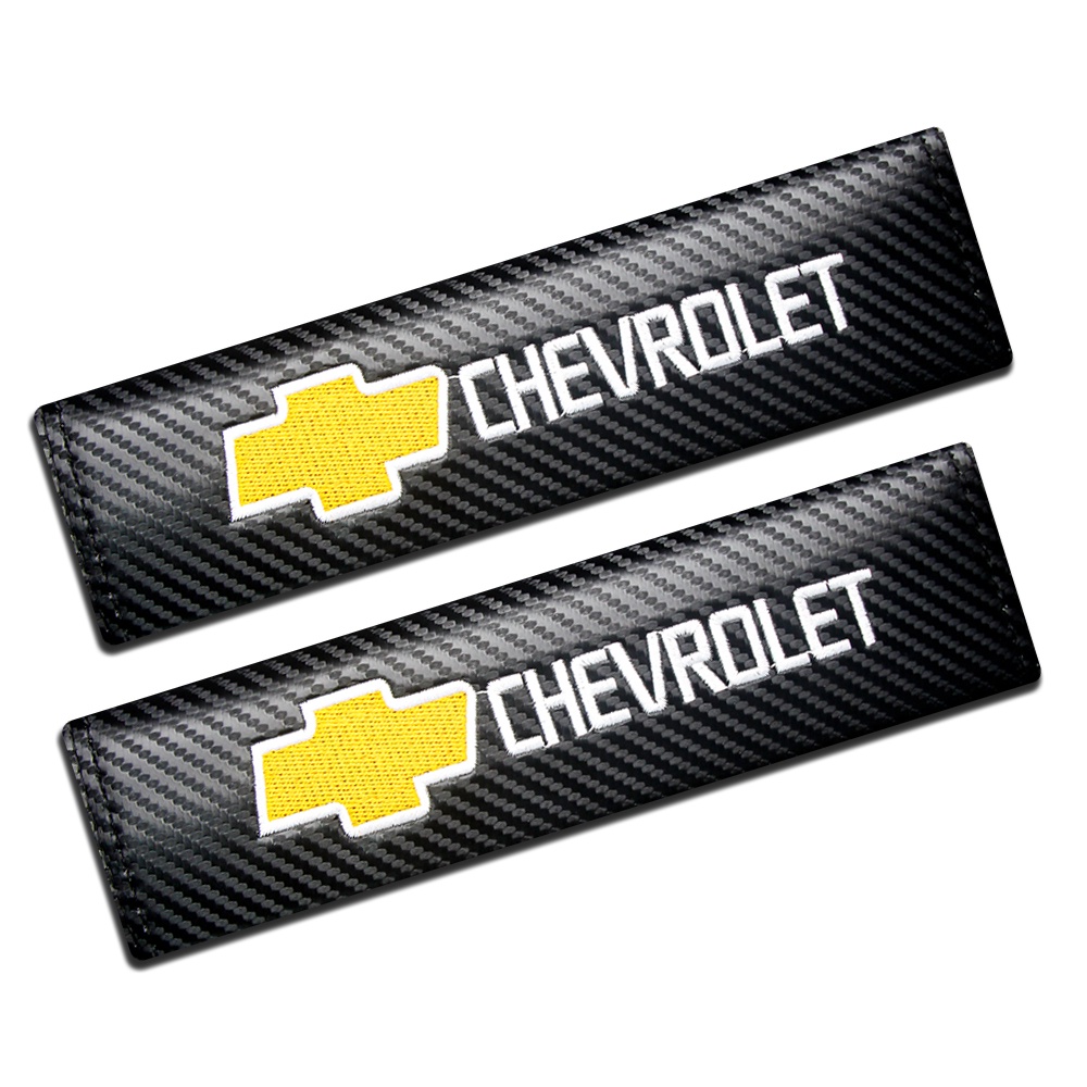 2pcs Cover Sabuk Pengaman Bahan Serat Karbon Untuk Chevrolet Captiva Cruze Spark Onix S10 Prisma Sonic