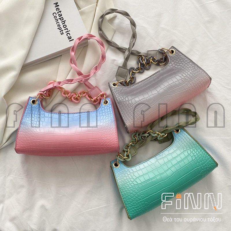 Tas Selempang Retro Untuk Wanita Fashion Gaya Korea / ShoulderBag Wanita Cantik Warna Gradasi Import