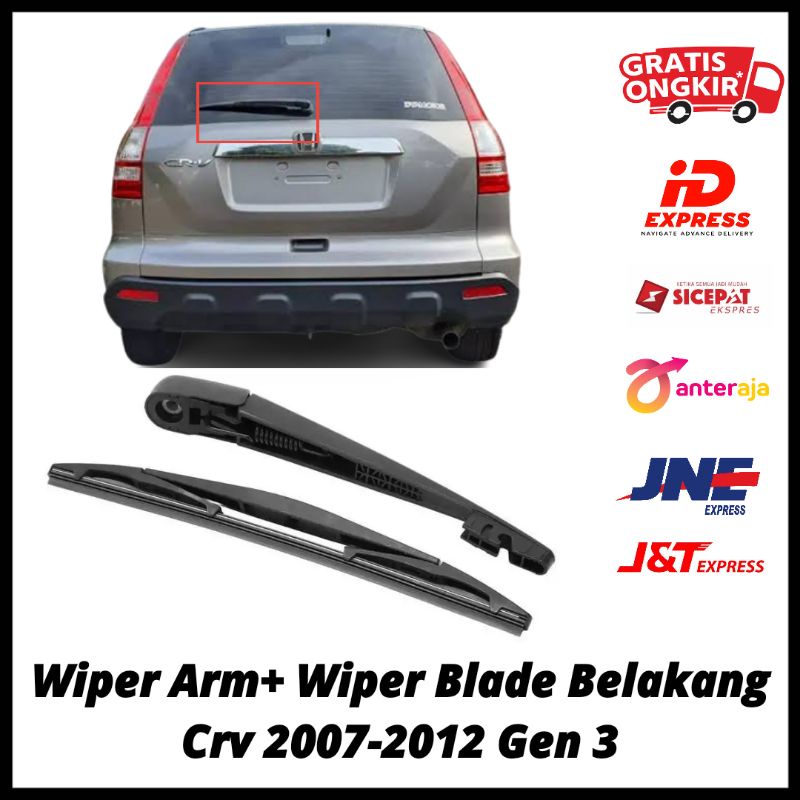Gagang Tiang Tongkat Blade Arm Karet Wiper Wipper Set Belakang Crv 2007 2008 2009 2010 2011 2012, Cr