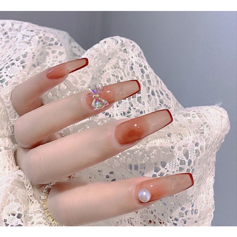 20pcs Hiasan Nail Art// Asesoris pita//Manik Manik Kuku Palsu// Pita Decorasi Nail Art