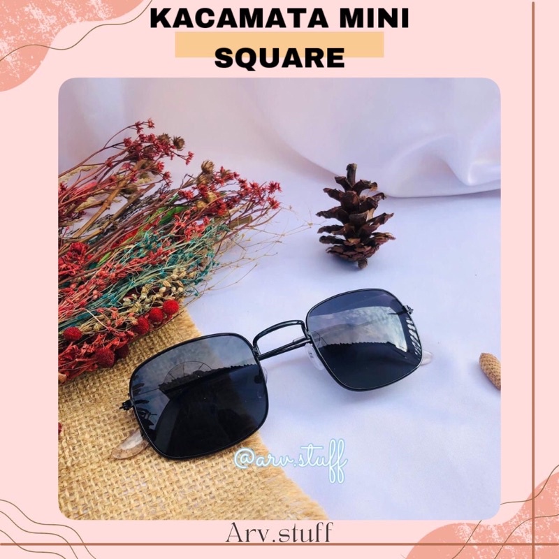 KACAMATA MINI SQUARE/ Sunglasses Hitam Viral Model Ala Korea Style, Murah, Terlaris, dan Kekinian