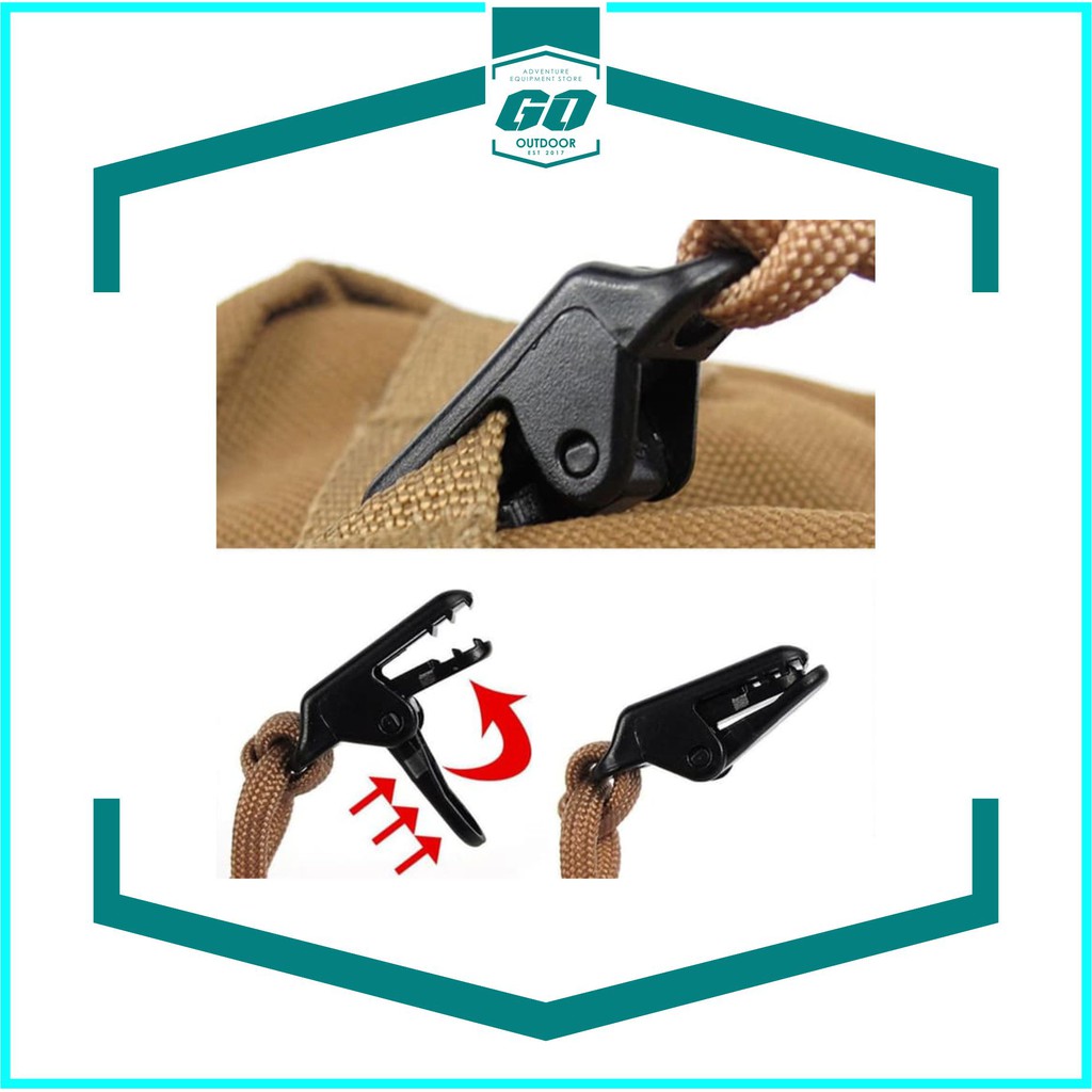 Penjepit Pengencang Flysheet - Capit Buaya Pengencang Penarik Flysheet Terpal Tenda Camping Miniclip