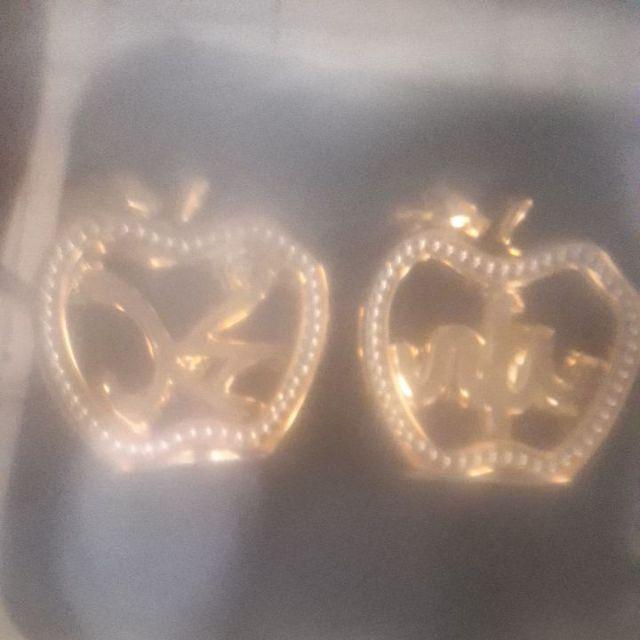 Pajangan Keramik Allah & Muhammad Diamond Gold Apel 2pc T:21cm Bb767