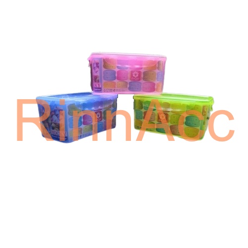 Tempat Wadah Makanan Toples 1300mL Hocky Sunlife / Toples Sealware Segi Lock 4 Kedap Udara / Lunch Box Anti Bocor