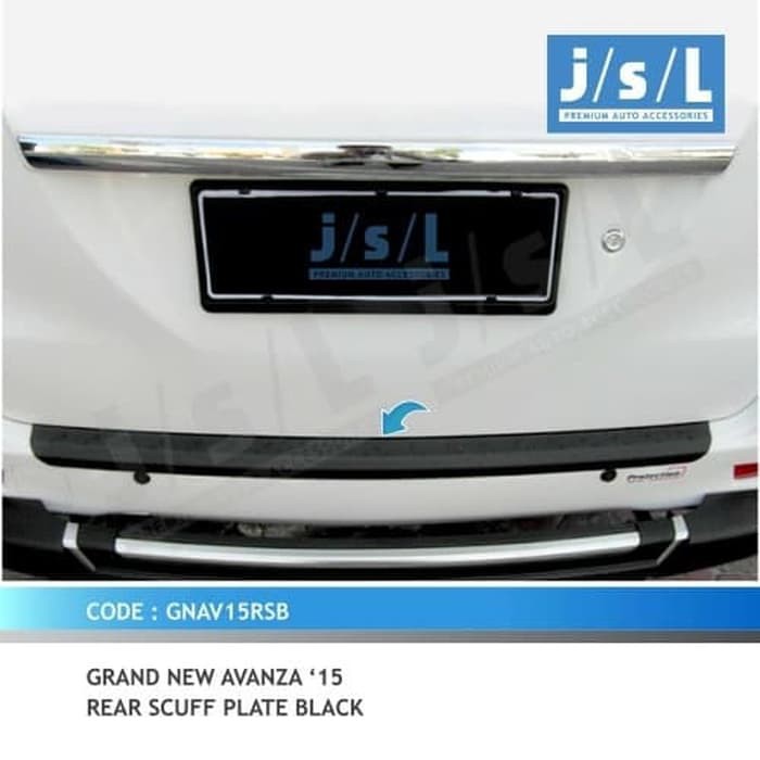 REAR SCUFF PLATE GRAND NEW AVANZA 2015 BLACK