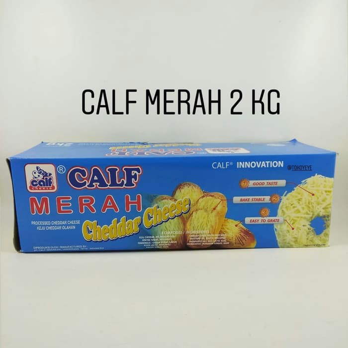 Keju - Cheese Cheddar Calf Merah 8x2kg - Gosend Only!!!!