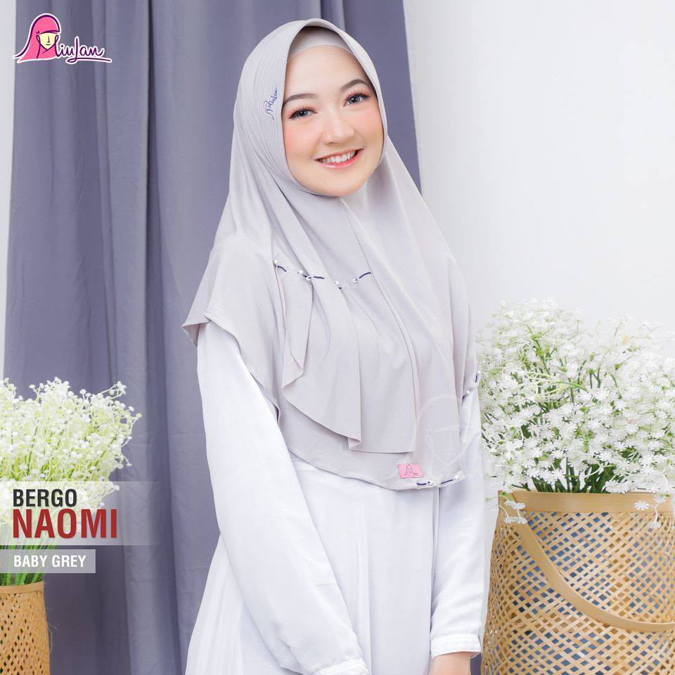 BERGO NAOMI MIULAN HIJAB-Baby grey