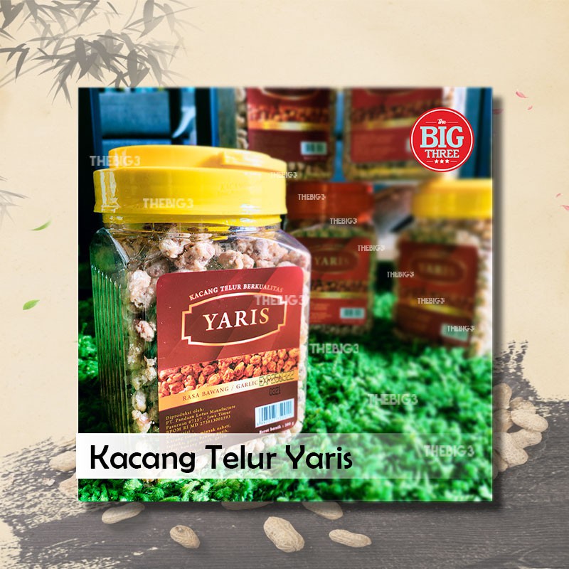 Yaris Kacang Telur Toples 300gr rasa Bawang dan Pedas - thebig3 enak murah varian mantap