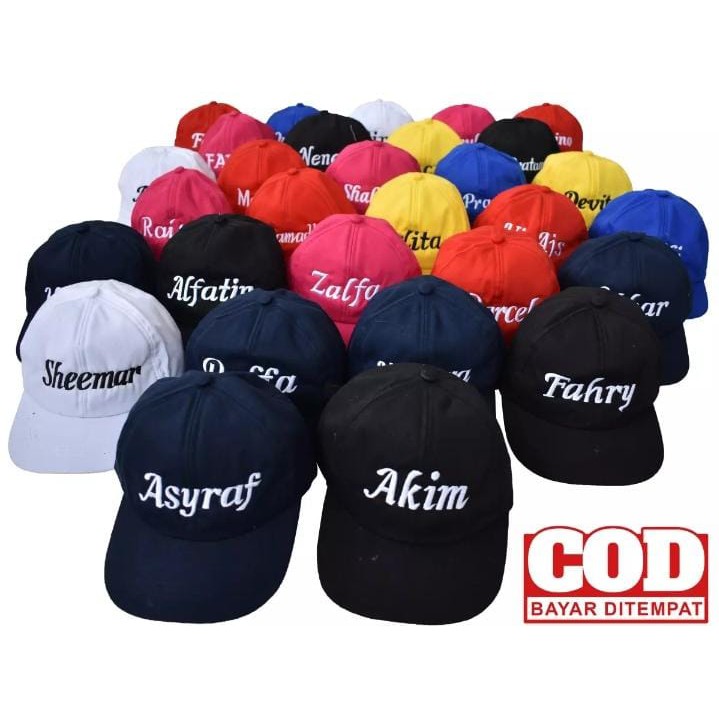 TOPI ANAK DAN DEWASA FREE BORDIR NAMA