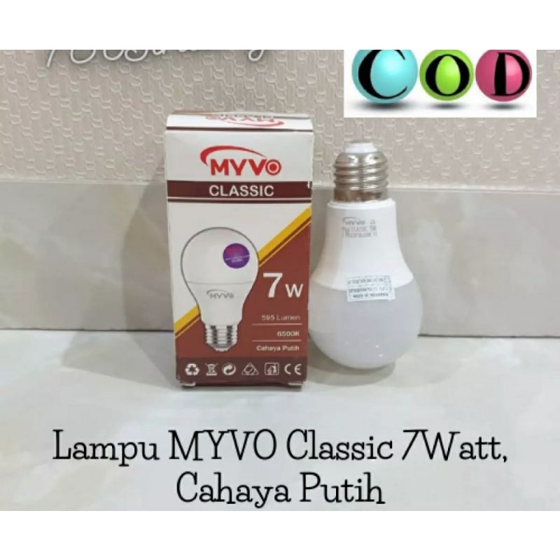 Lampu Led myvo Clasik 7 watt / SNI / Berkualitas / Sudah Pasti terang