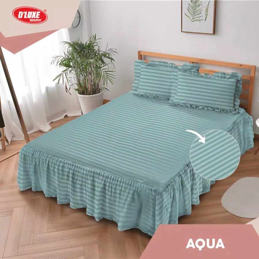 Kintakun Sprei D'Luxe Rumbai Uk. 180x200 - Aqua