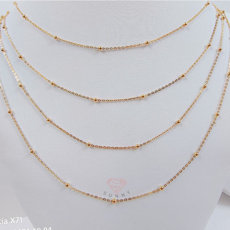 Kalung jedar emas asli kadar 420% 3 warna