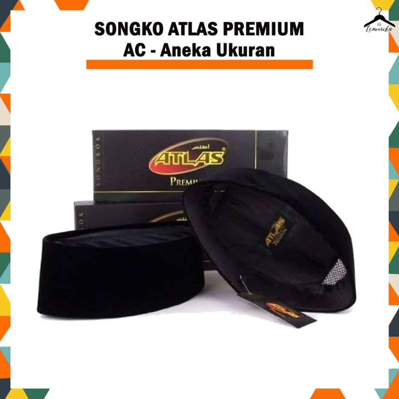 Songko / Peci Hitam Atlas Original Tinggi 9 Murah