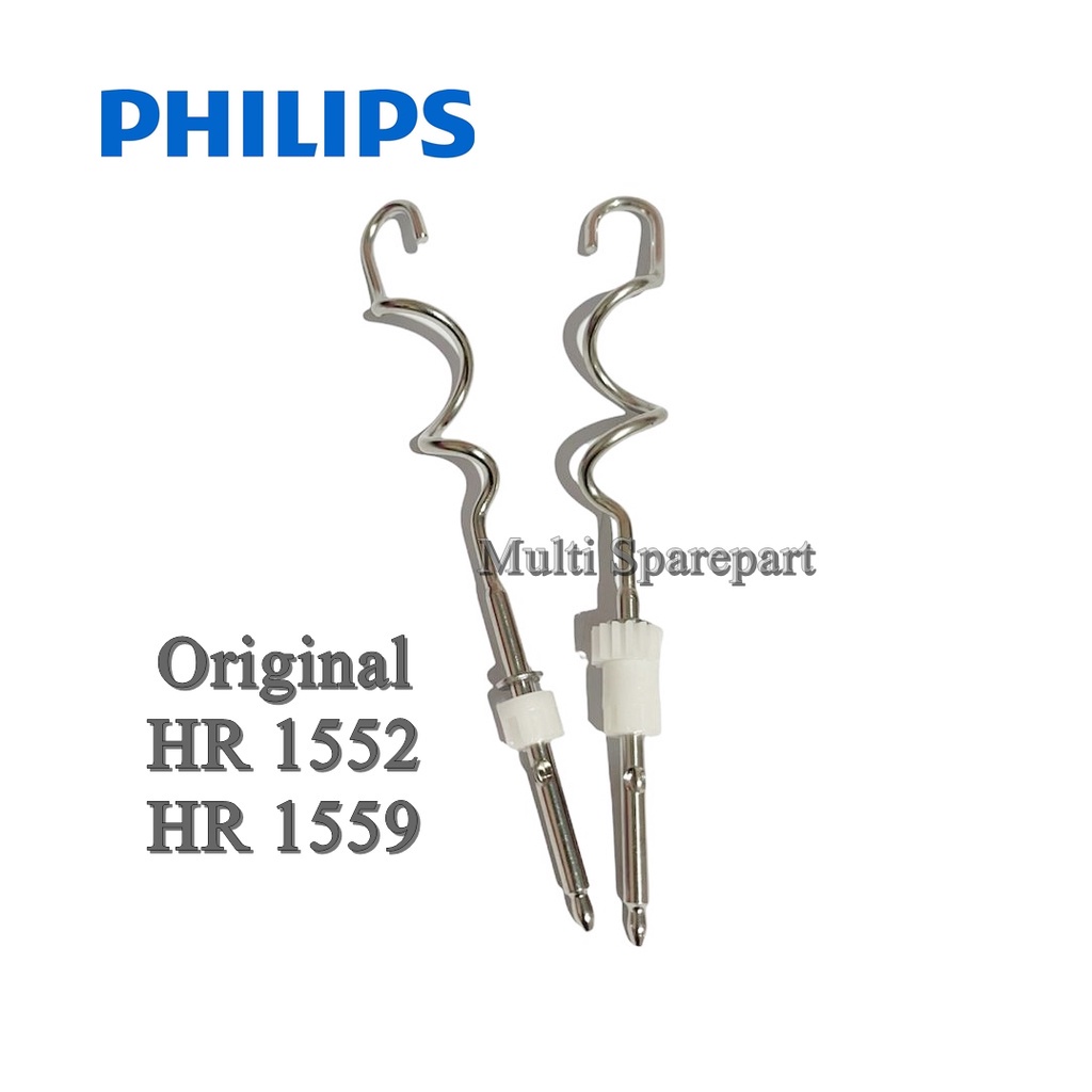 Stick Mixer spiral Dough Hook Philips ORIGINAL HR 1552 HR 1559 Pengaduk Adonan Roti