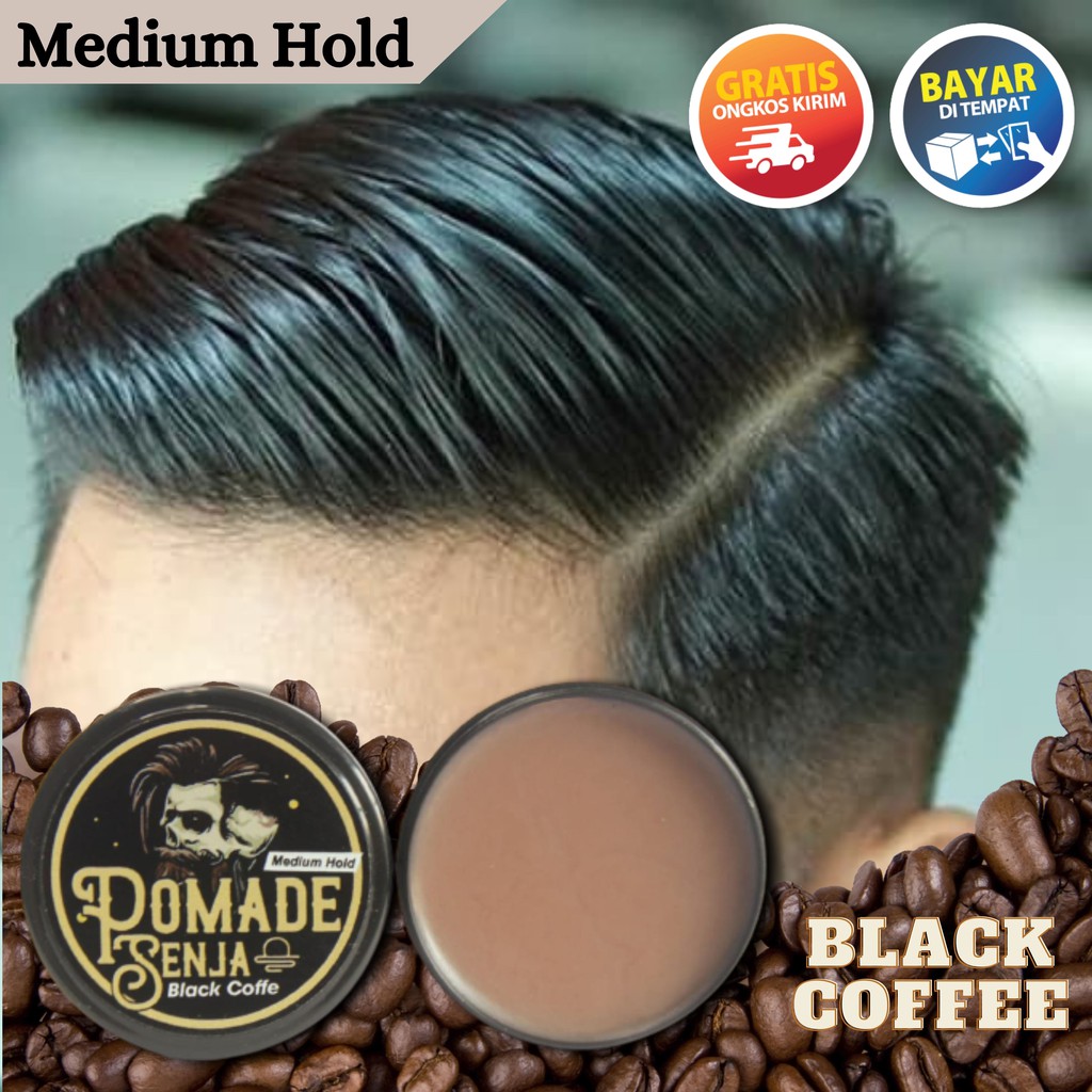 Pelicin Dan Penata Rambut Pria | Pomade Senja, Aroma Black Coffe, Medium Hight Hold, Bukan Bravas