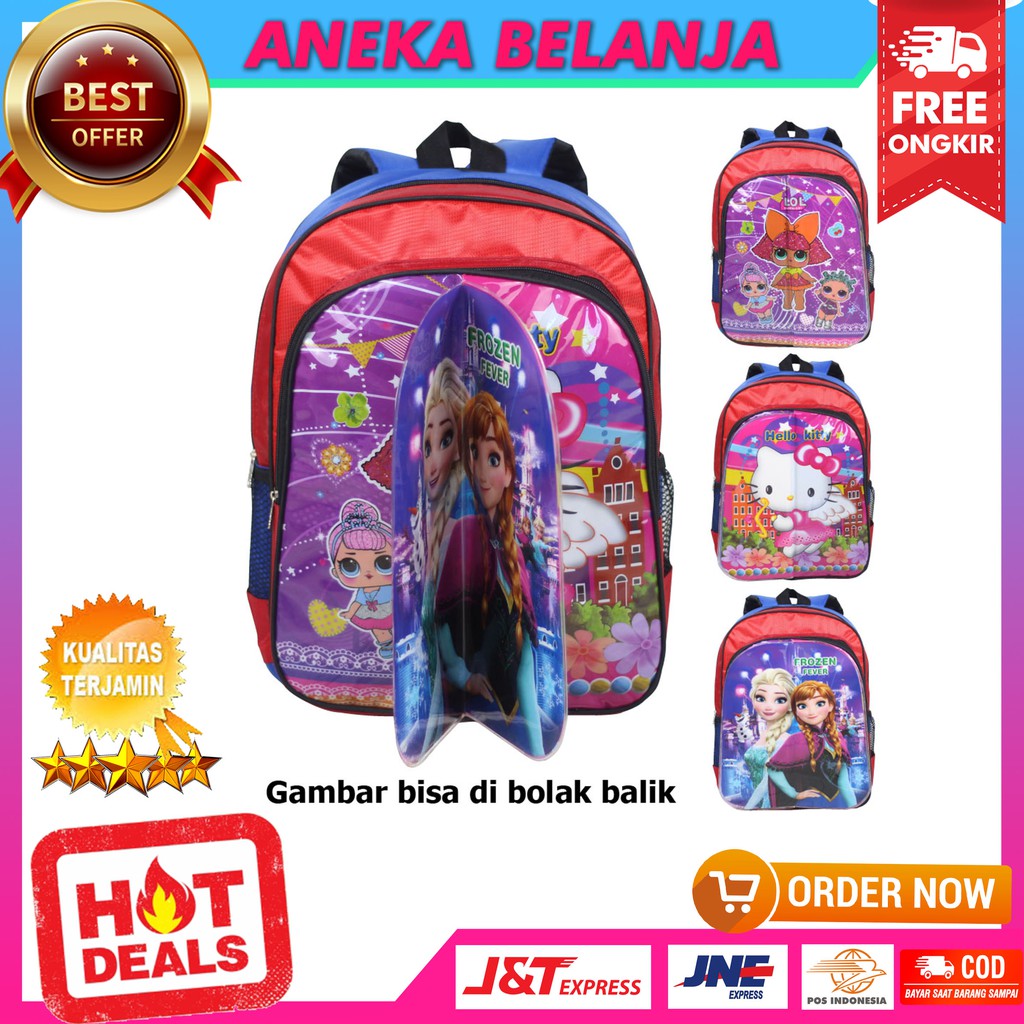 Tas Ransel Anak Cewek Gambar Kartun Lucu Berkualitas Kuat Awet Keren Tas Sekolah PAUD TK SD Stylish