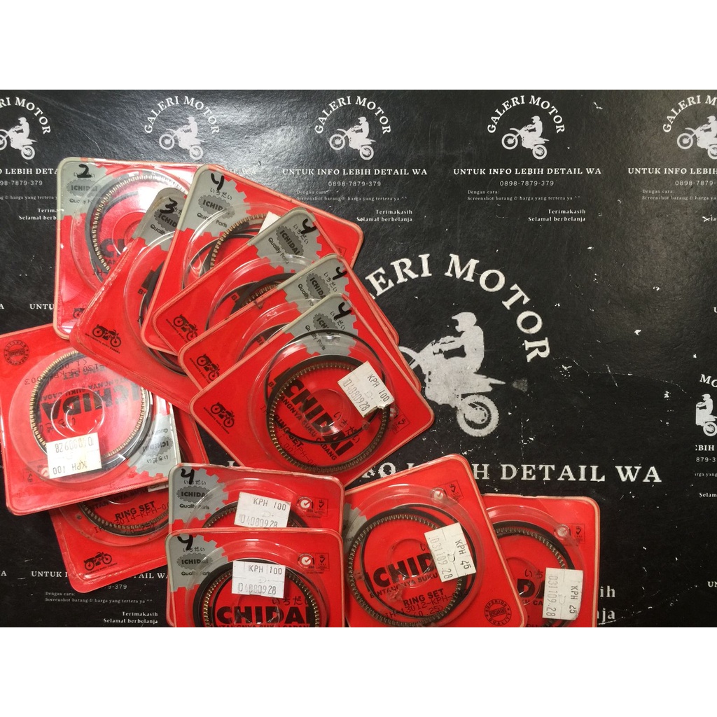 Ring Piston Seher Honda Karisma Supra X125 X 125 Kirana Kharisma Oversis 0,25  0,50 0,75 100 ICHIDAI